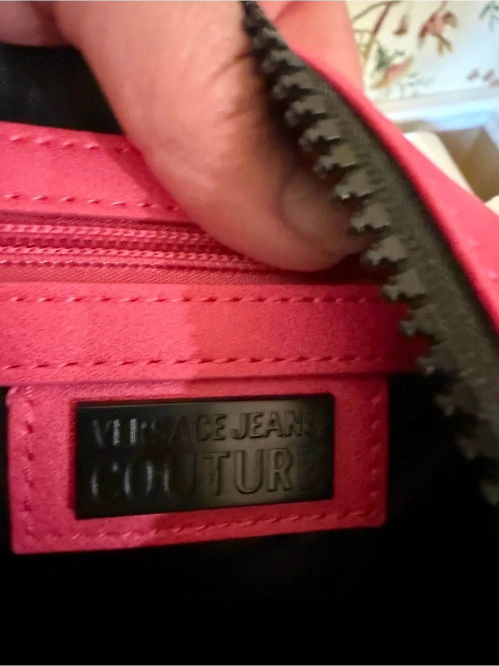 Versace Jeans Couture Gummy Logo Fuchsia Crossbody Bag – New With Tags